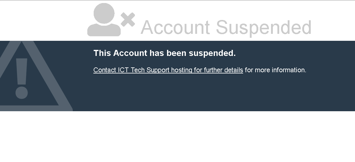 how to fix this account has been suspended