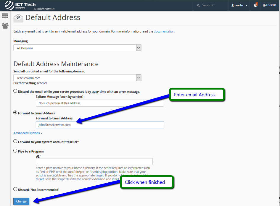 IctTech Support Knowledgebase How To Set Your Default Email Address